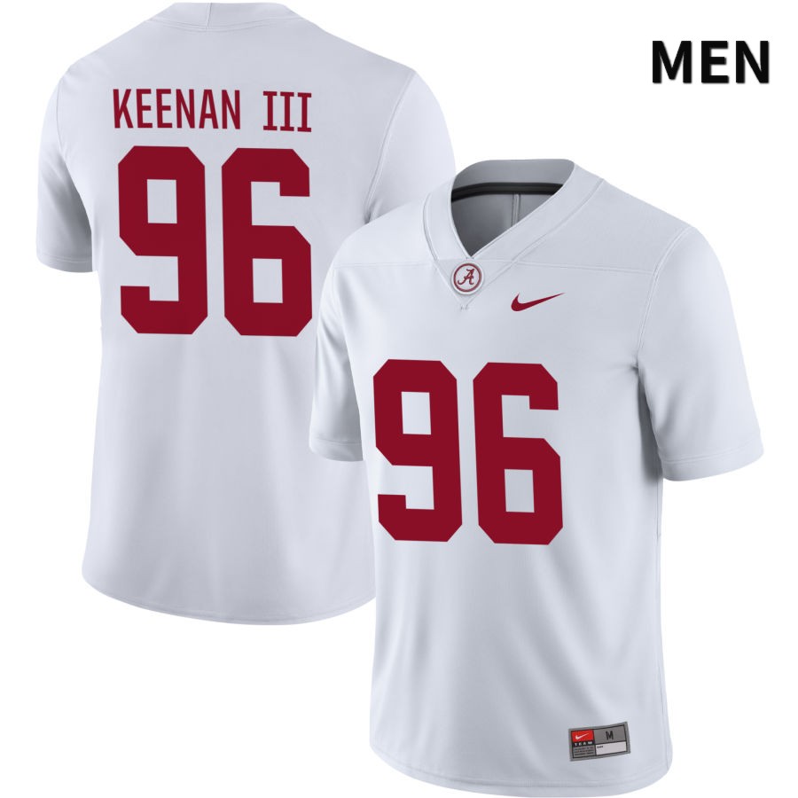 Alabama Crimson Tide Men's Tim Keenan III #96 NIL White 2022 NCAA Authentic Stitched College Football Jersey YW16Y25UK